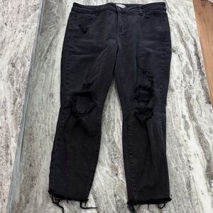 Ms. Cello Ripped Black Jeans Size 16
